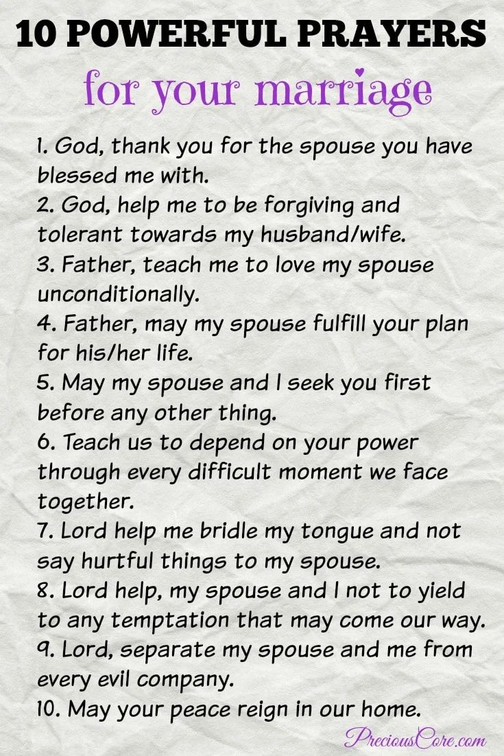 Prayers for your marriage - Weloob
