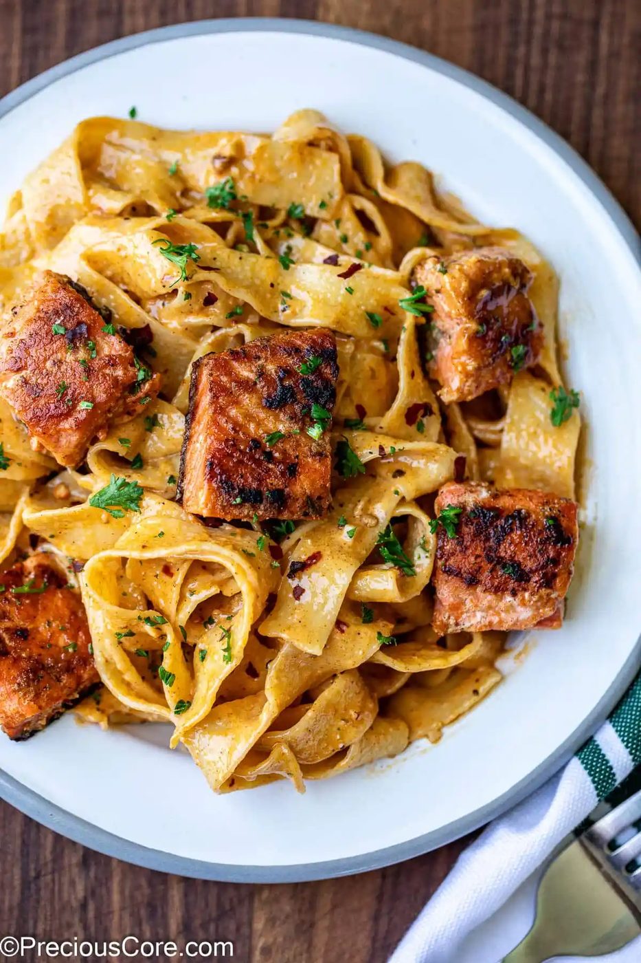 Cajun Pasta With Salmon