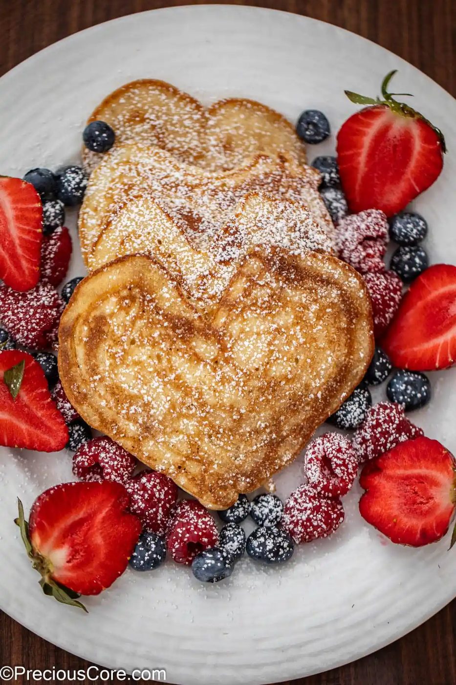 Heart Shaped Pancakes