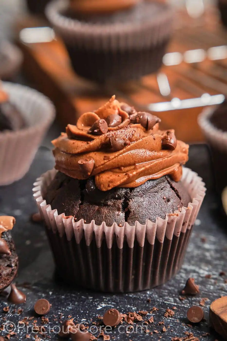 Chocolate Cupcakes, Chocolate Frosting