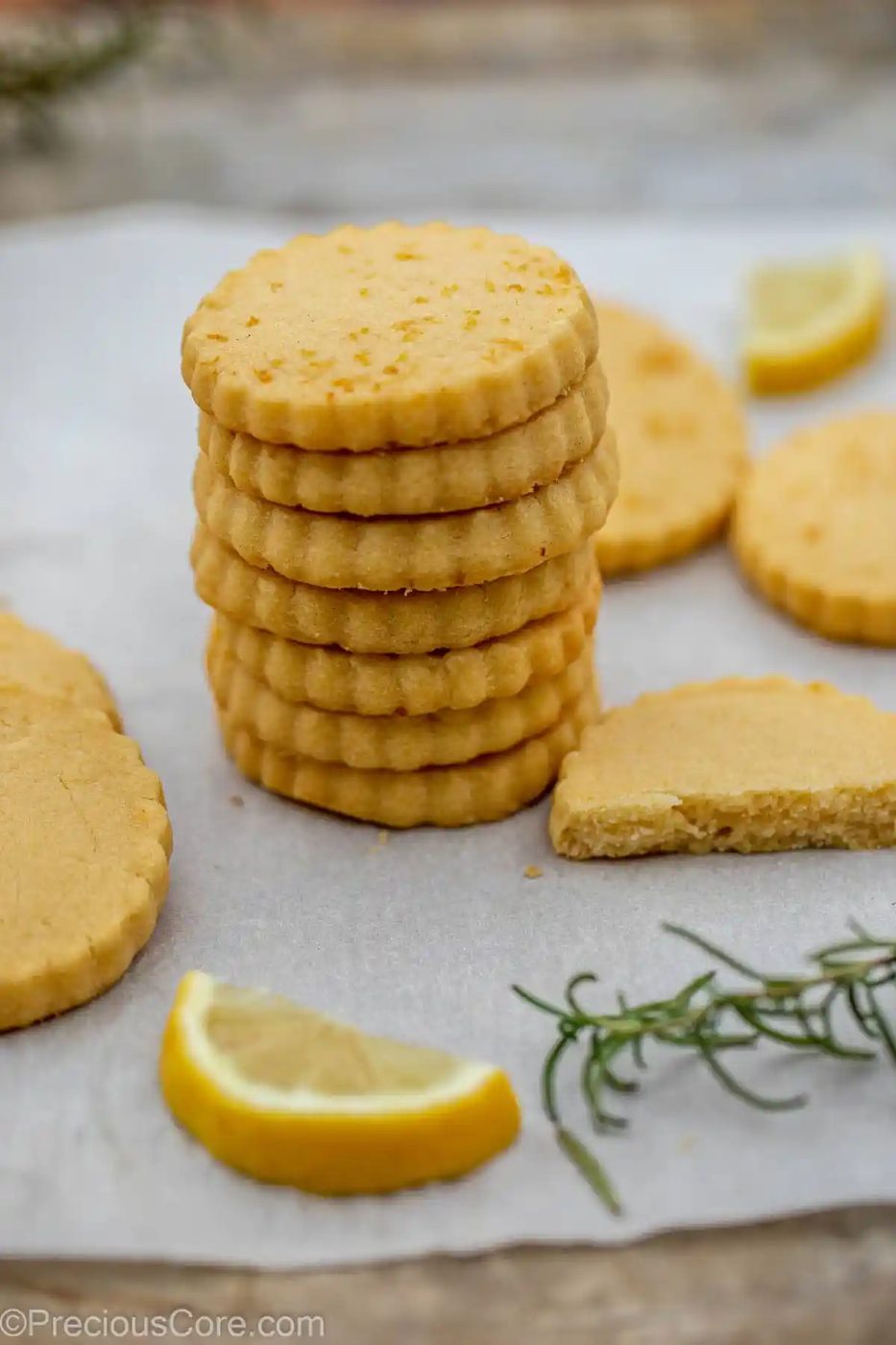 Lemon Shortbread Cookies