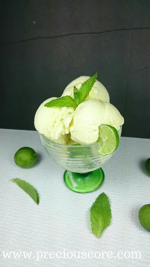 KEY LIME ICE CREAM and MINT