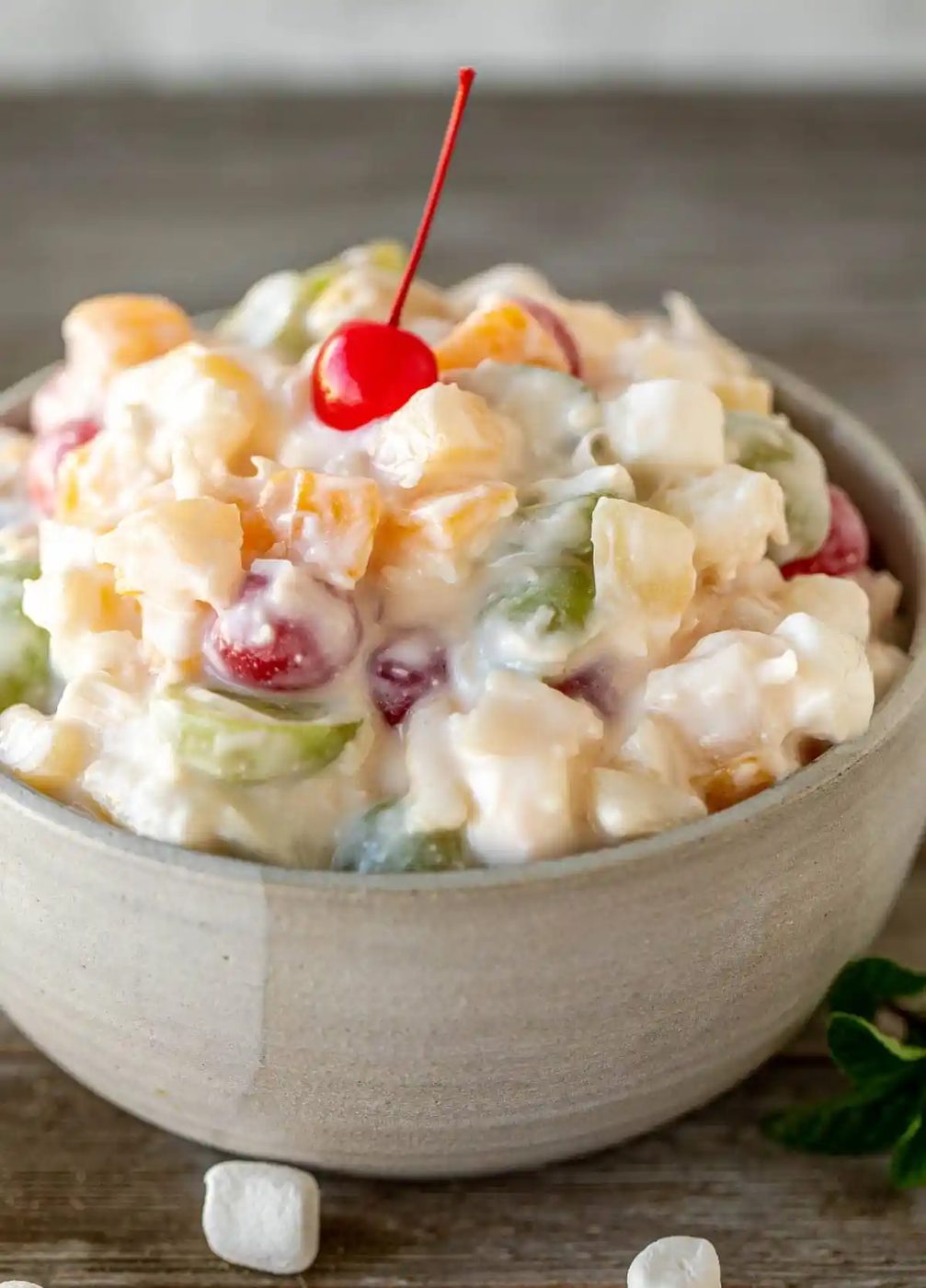 Ambrosia Salad in a bowl.
