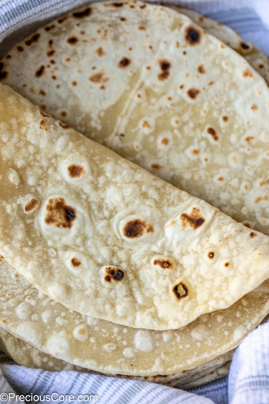 Folded over piece of shawarma bread.