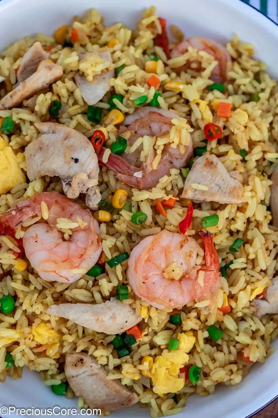 Chicken Fried Rice and Shrimp