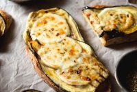 Grilled Eggplant and Mozzarella Bruschetta Recipe