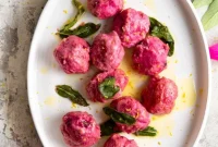 Beetroot Ricotta Gnudi with Sage Butter Sauce