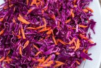 Crunchy Red Cabbage Slaw with Tangy Apple & Carrot