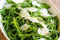 Arugula, Lemon & Parmesan Salad with Crispy Croutons