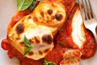 Smoked Scamorza Chicken Pizzaiola with Tomato and Herbs