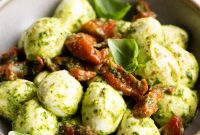Mozzarella Bocconcini with Pesto and Sun-Dried Tomatoes