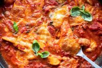 Chicken alla Sorrentina: Classic Italian Baked Chicken with Tomato & Mozzarella
