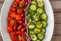 Crisp Cucumber, Tomato & Red Onion Summer Salad