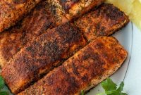 Pan-Grilled Salmon with Lemon Garlic Butter Sauce