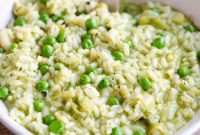 Creamy Pea and Basil Pesto Risotto Recipe