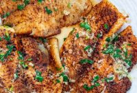 Crispy Lemon Butter Tilapia with Garlic and Parsley