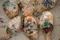 Creamy Chicken Drumsticks in Garlic Herb Sauce