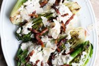 Grilled Romaine Salad with Creamy Caper Dressing