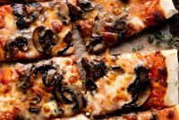 Taleggio and Mushroom Pizza with Garlic Herb Crust