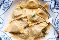 Triangle Pasta (Triangoli) with Mushrooms & Taleggio Cheese