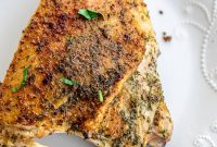 Crispy Roasted Turkey Thighs with Herb Garlic Rub