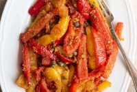 Sicilian Peperoni Ammollicati: Roasted Peppers with Garlic Breadcrumbs