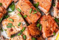 Crispy Salmon Bites with Lemon-Dill Dip