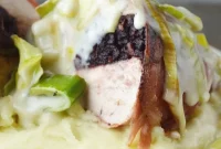 Black Pudding–Stuffed Chicken with Creamy Cheesy Leeks