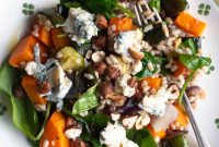 Autumn Farro Salad with Roasted Butternut Squash and Gorgonzola