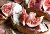 Fig Crostini with Prosciutto and Pecorino Cream Cheese