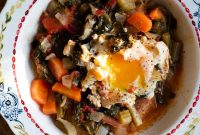 Acquacotta: Traditional Tuscan Vegetable Soup with Poached Eggs