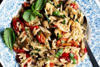 Grilled Summer Vegetable Orzo Salad with Lemon Herb Vinaigrette