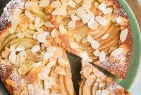 Pear and Almond Cake Recipe with Almond Flour Glaze