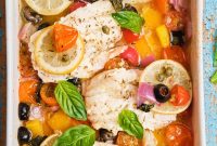 Mediterranean-Style Baked Fish with Tomatoes and Olives