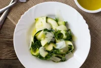 Zucchini Ribbon Salad with Lemon, Parmesan & Toasted Pine Nuts
