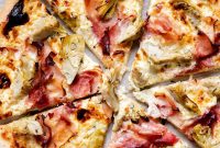 Prosciutto Cotto and Artichoke Pizza with Melted Cheese