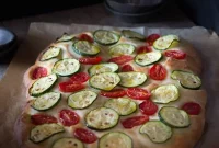Zucchini and Tomato Focaccia Recipe: Crispy Herb Flatbread