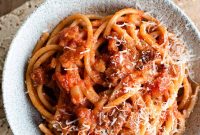 Bucatini all’Amatriciana Recipe — Classic Roman Pasta with Guanciale and Tomato