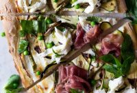 Spring Pizza with Zucchini, Prosciutto, Asparagus & Buffalo Mozzarella