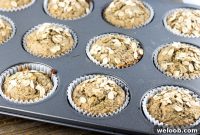 Banana Oat Muffins with Whole Grain and Maple Sweetener