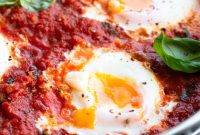 Nduja Eggs in Purgatory: Spicy Tomato Poached Eggs Recipe