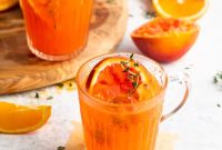 Blood Orange Gin Cocktail with Fresh Thyme