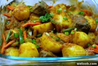 Irish Potato Hotpot with Sautéed Liver and Onions
