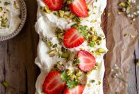 Strawberry Pistachio Cake with Luscious Cream Filling