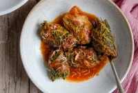 Italian-Style Stuffed Cabbage Rolls Recipe with Savory Tomato Sauce