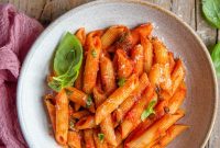 Penne Pomodoro with Fresh Tomato and Basil Sauce
