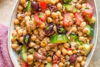 High-Protein Chickpea Tuna Salad with Lemon-Dill Dressing