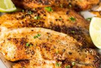 Crispy Pan-Seared Tilapia with Lemon Garlic Butter
