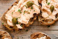 Smoked Salmon Crostini with Dill Cream and Lemon Zest