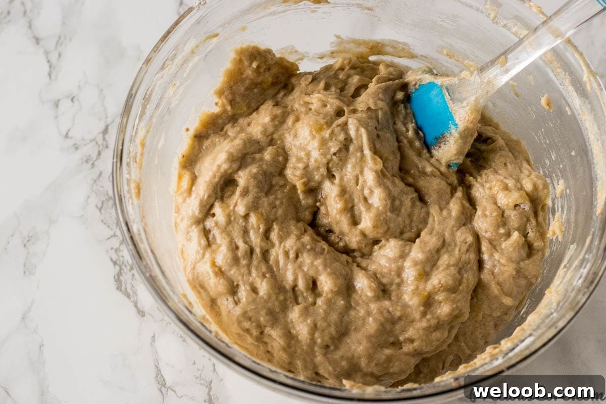 Batter for Easy Moist Banana Bread Recipe